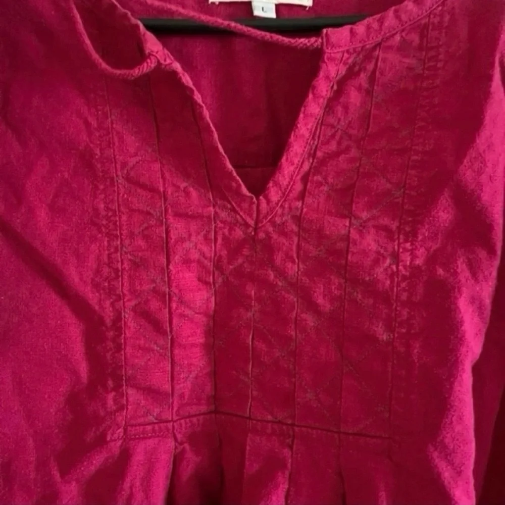 Johnny Was Calme Pink BOHO organic cotton Peasant Blouse - Picture 5 of 6